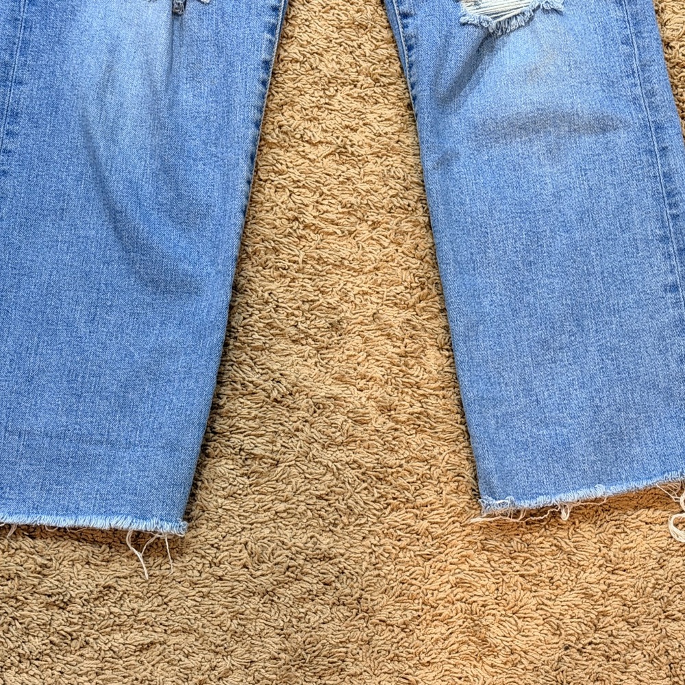 Levi's Raw Hem Ribcage Straight Jeans S40197 Women's Size 25x27 Distressed - Picture 4 of 9